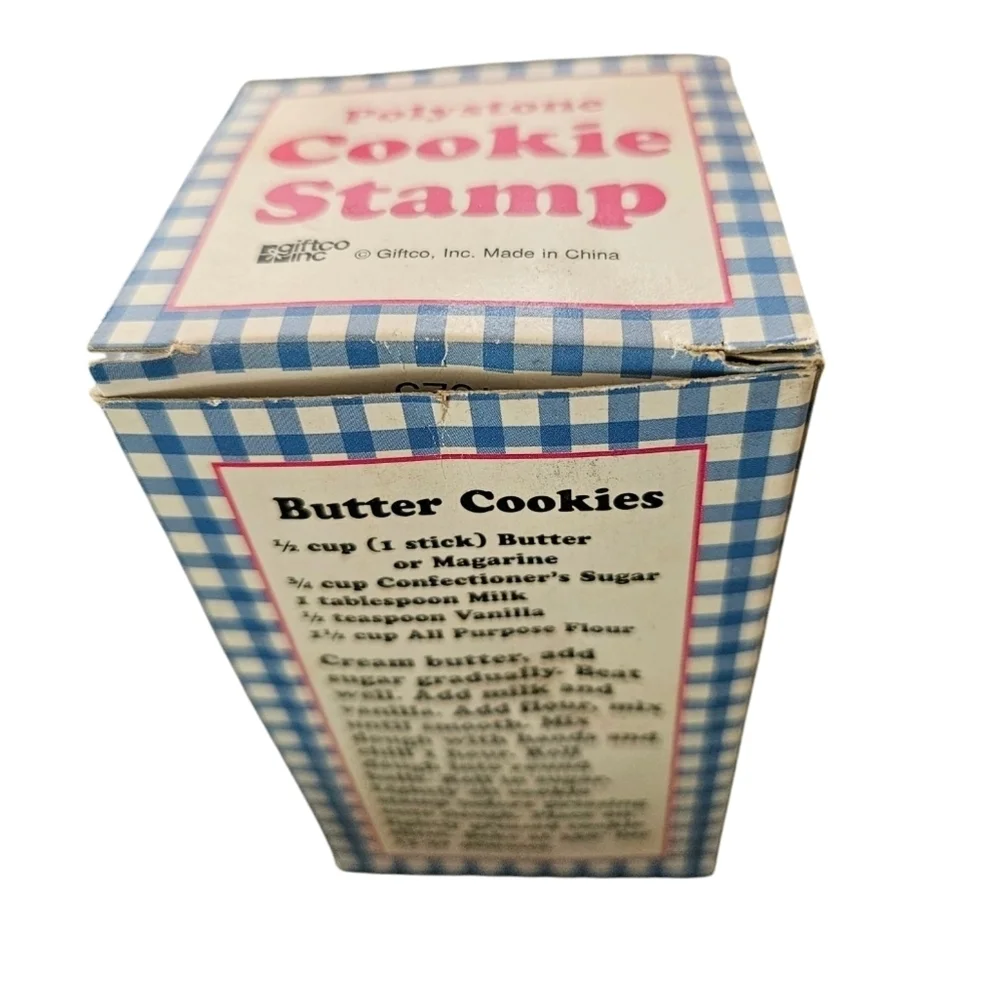 NIB Vintage Happy Easter Polystone Cookie Stamp Press, Brand New!!